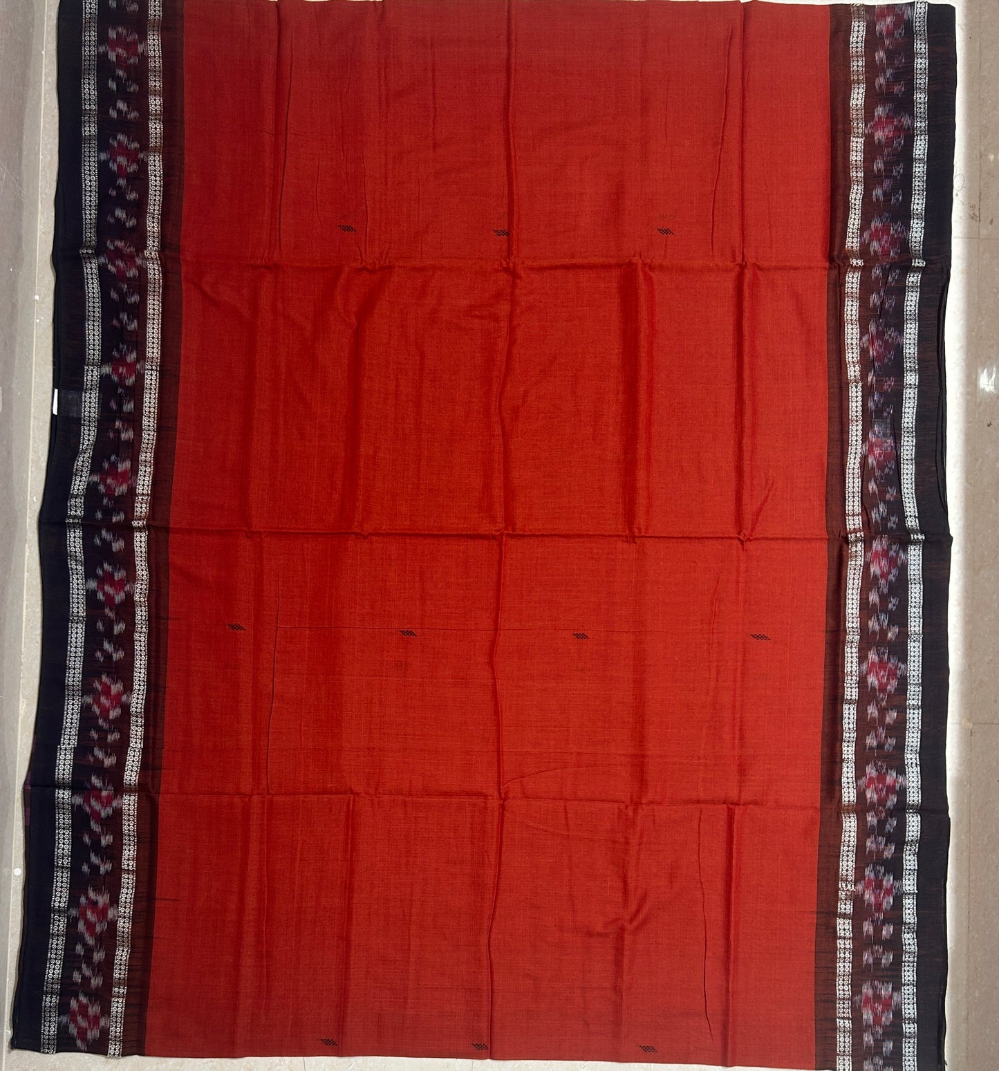 Odisha Handloom Pasapalli Border Sambalpuri Ikkat cotton plain saree