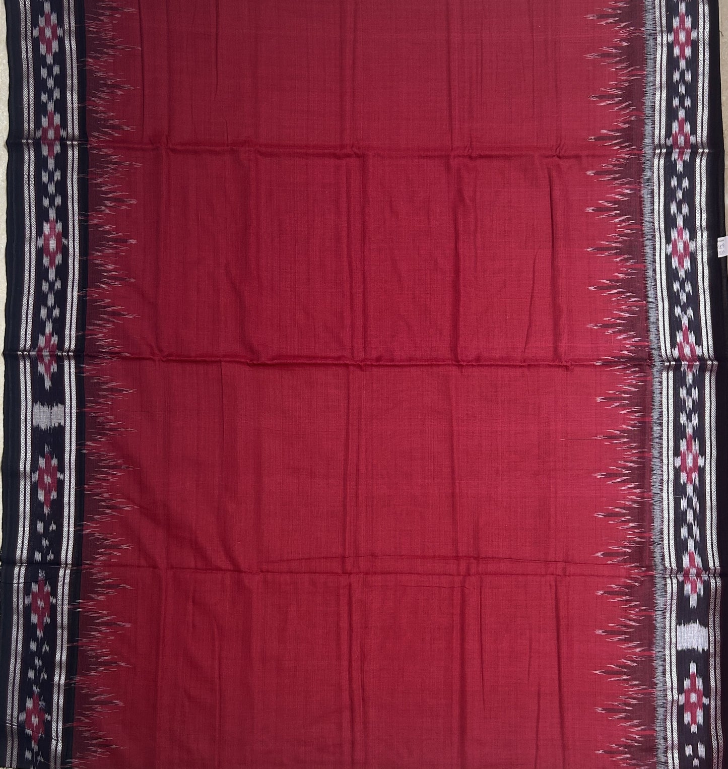 Odisha Handloom Sambalpuri Ikkat plain Cotton Saree Nuapatna Handloom