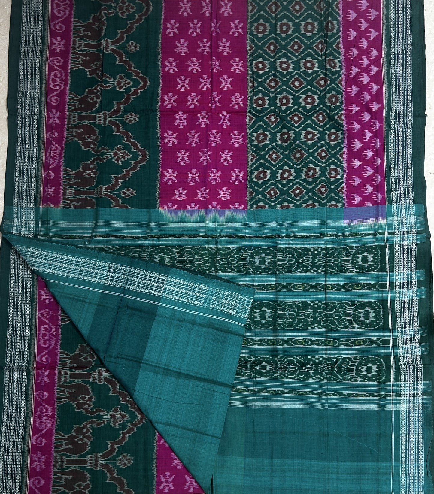 Odisha Handloom Pure sambalpuri bomkai Cotton Bridal Cotton Saree for Gifting