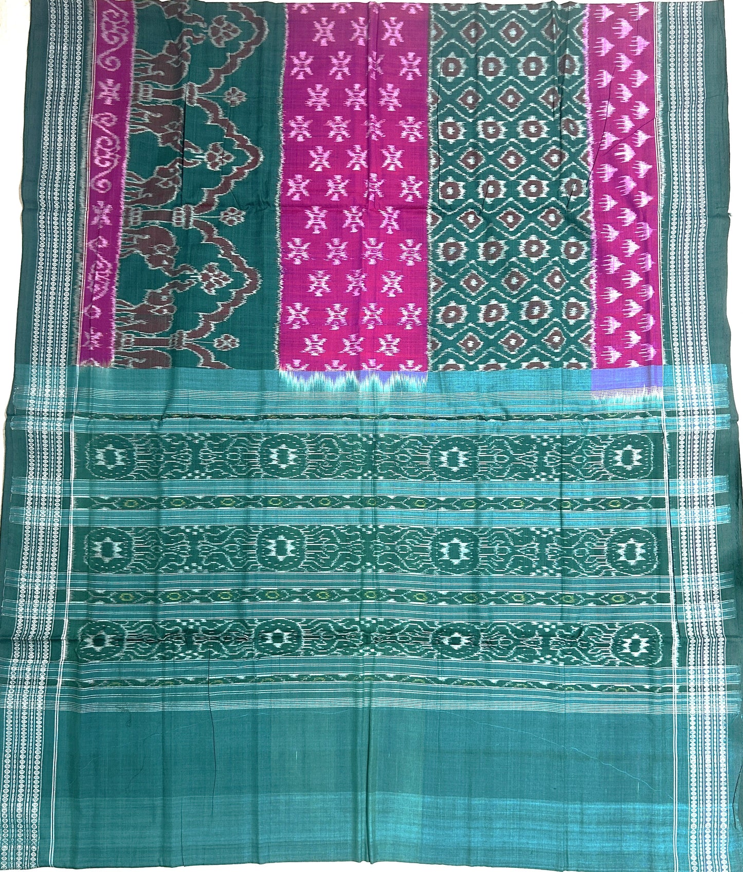 Odisha Handloom Pure sambalpuri bomkai Cotton Bridal Cotton Saree for Gifting