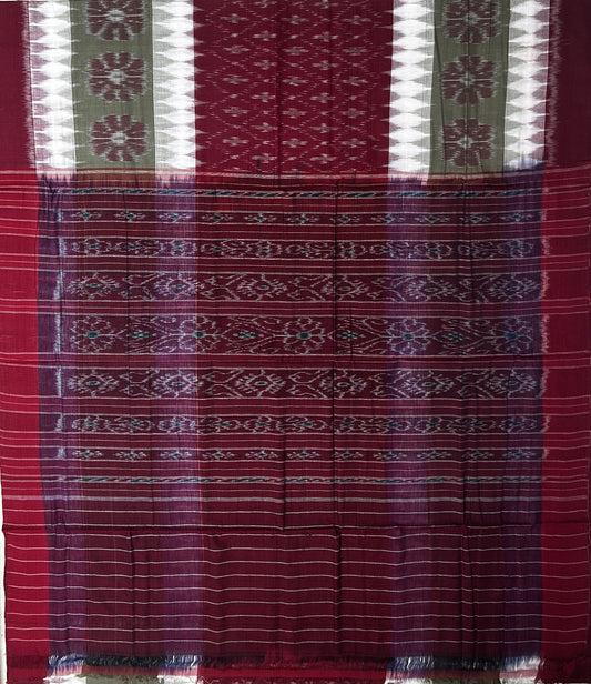 Odisha handloom floral cotton bandha nuapatna traditional handwoven saree