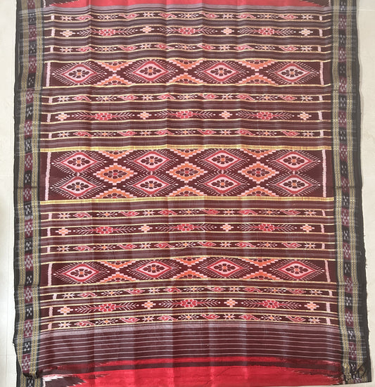 Indian best ikat Odisha Silk Saree | Nuapatna Handloom Bandha Khandua Sari for women