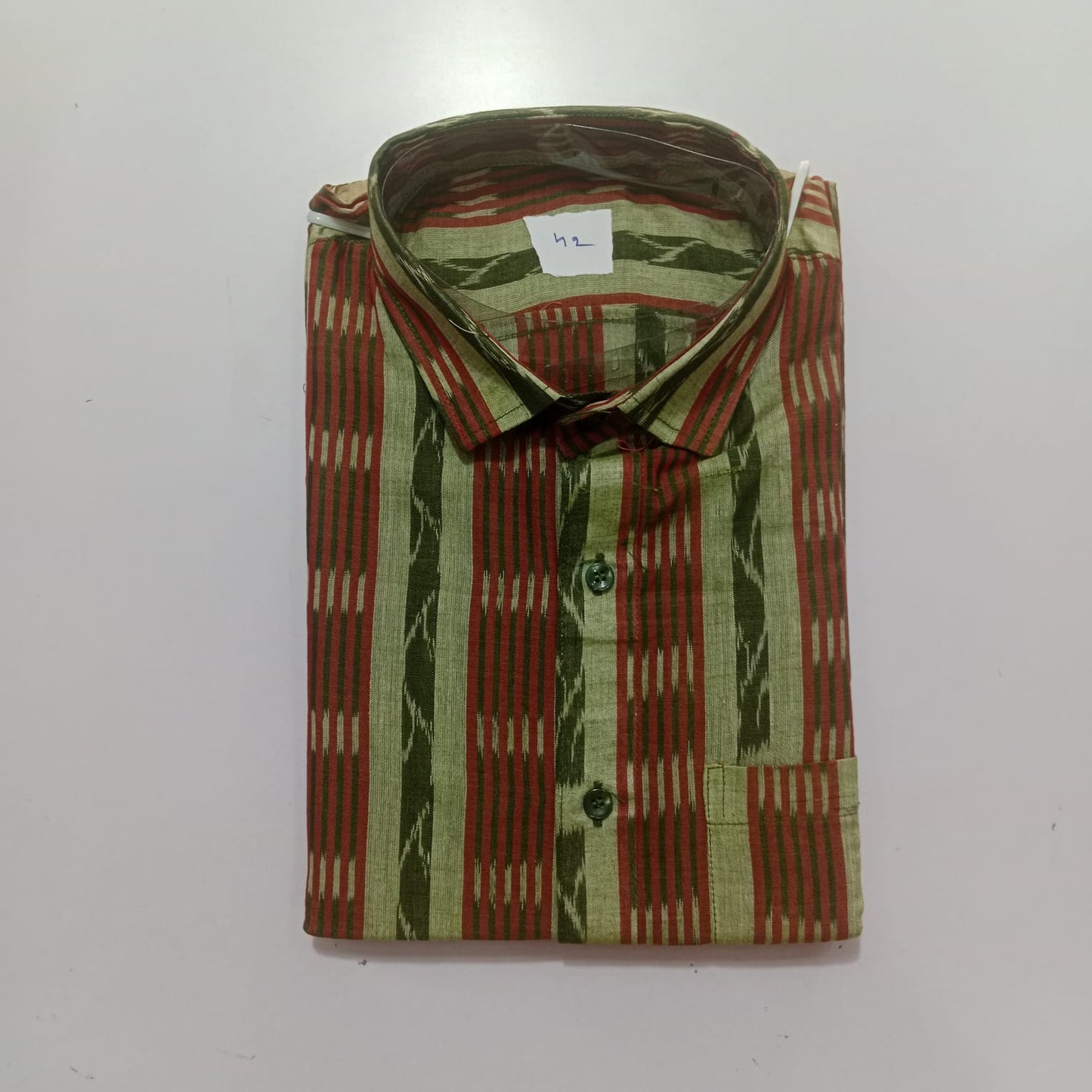 Odisha Handloom maniabandha Pure Cotton Material Half shirt
