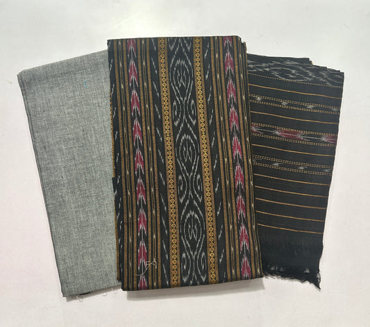 Odisha Handloom Nuapatna Ikat Cotton Unstitched bandha dress set