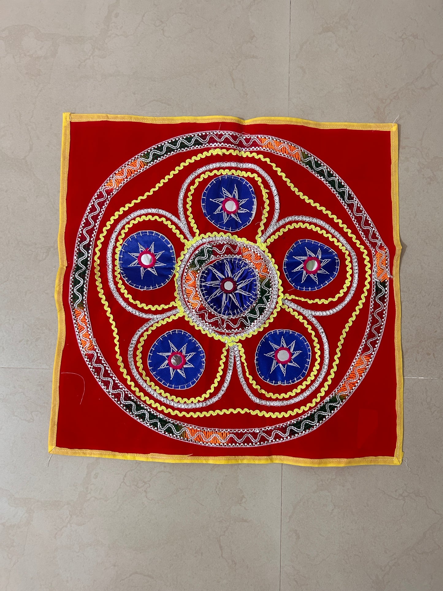 Odisha Handicraft Pipili Applique small chandua design for Puja Room