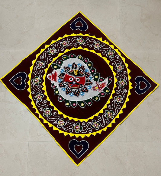 Odisha Handicraft Pipili Applique Work Jagannath Idol design chandua