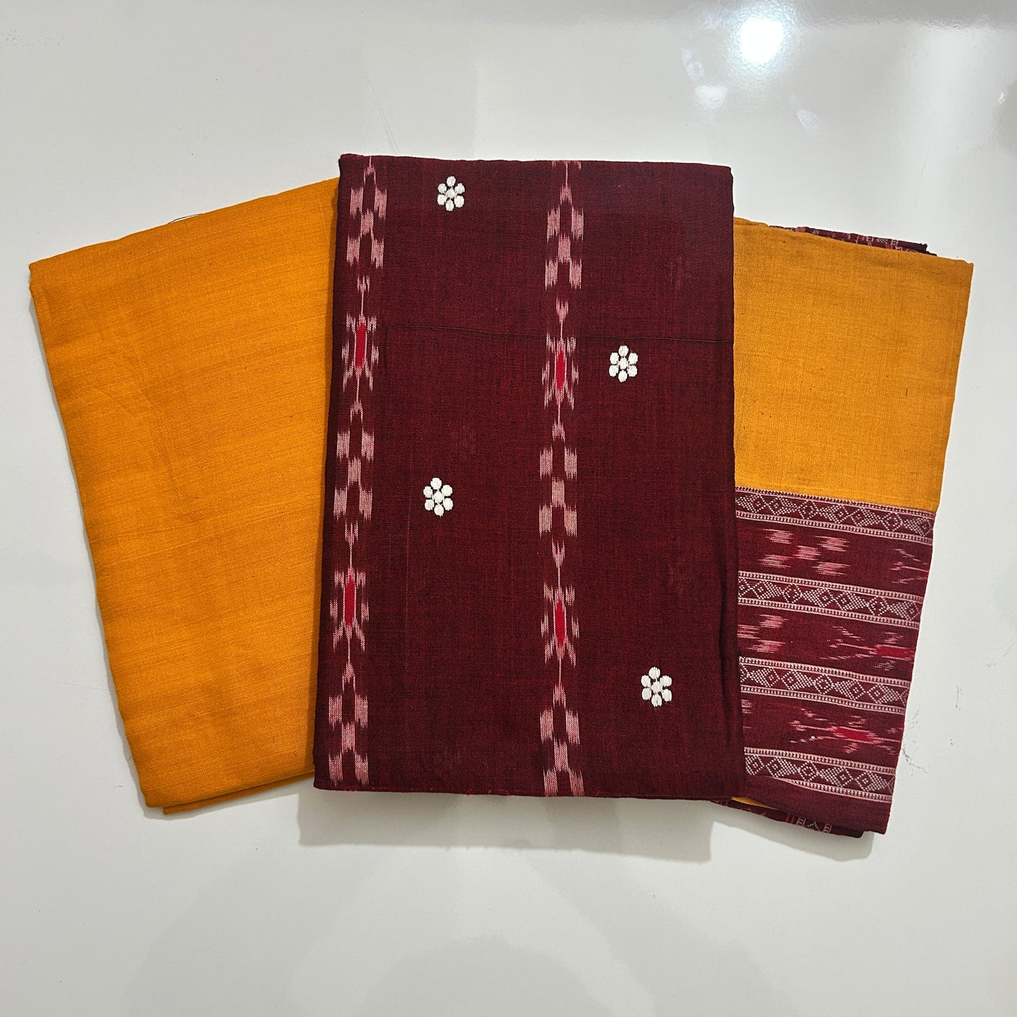 Odisha Nuapatna cotton bandha work handloom unstitched dress set