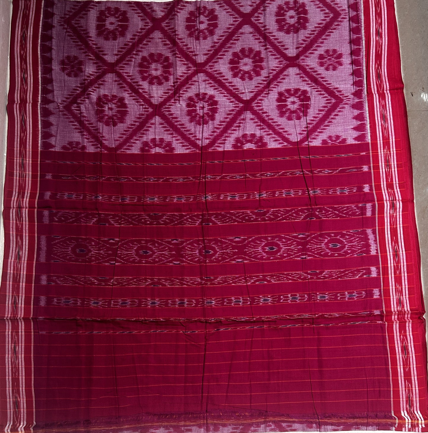 Odisha Handloom Sambalpur Bargarh Ikat Cotton Latest Tarabali design Saree