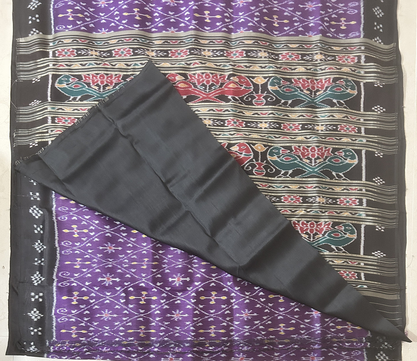 Odisha Handloom Modern design new bandha ikat Sambalpuri Pata Silk Saree