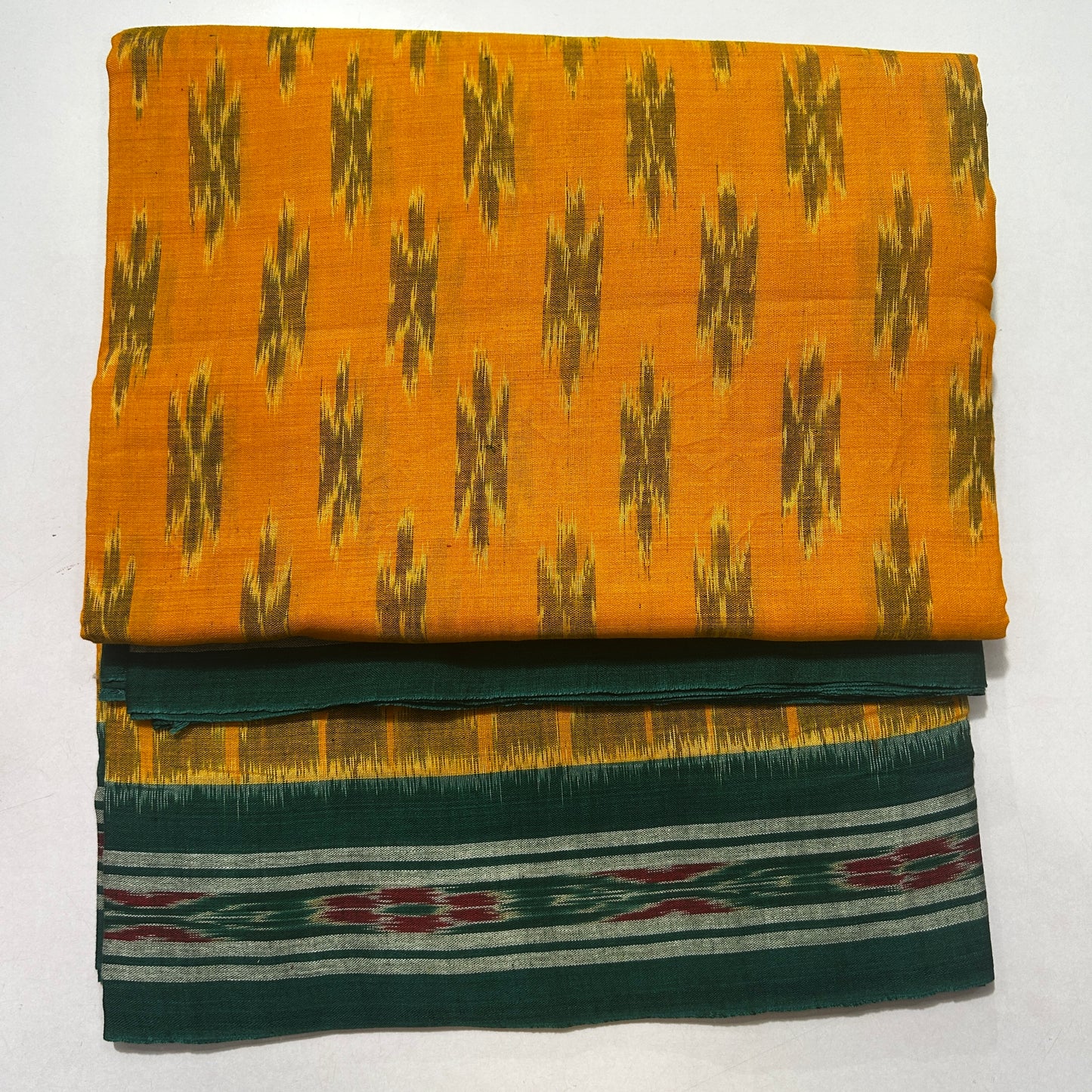 Odisha Handloom Big Flower Maniabandha Pure Cotton Saree for School Uniform
