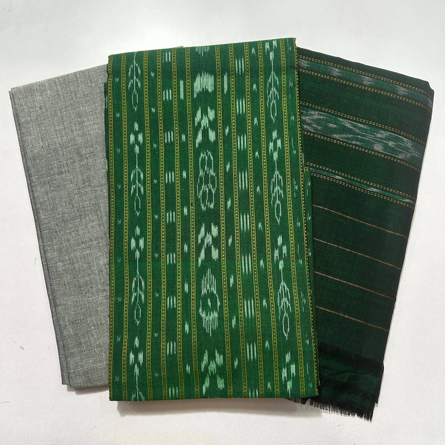 Odisha Handloom Cotton Nuapatna Unstitched Ladies Dress Set with Patch work