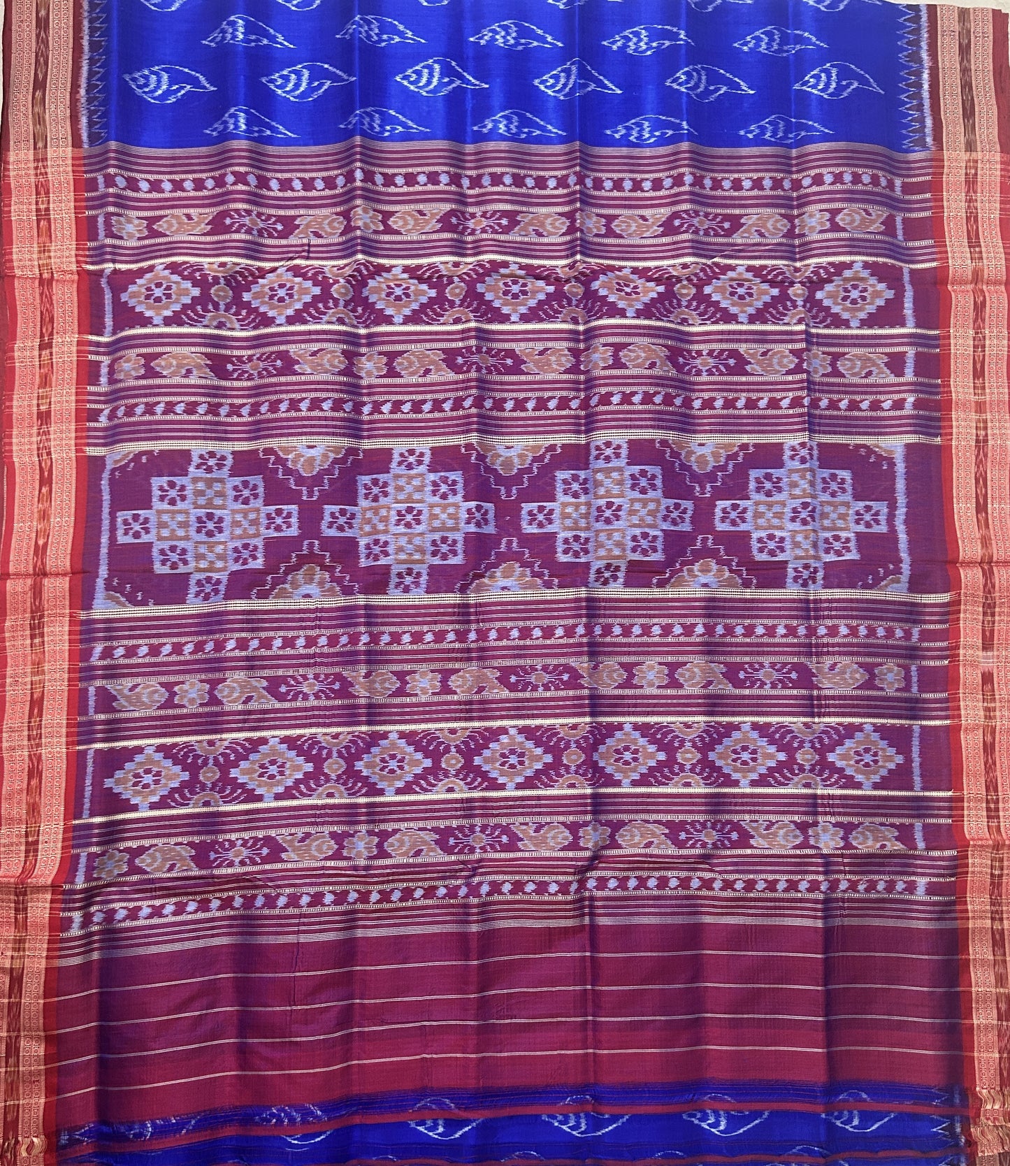 Buy Odisha khandua handloom nuapatana ikat silk saree for office