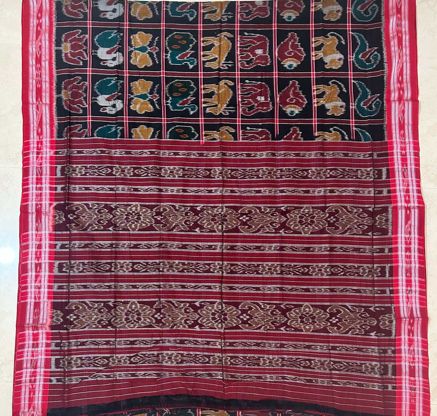 Odisha Handloom New Maniabandha Casual Cotton bandha Saree | Nabakothi