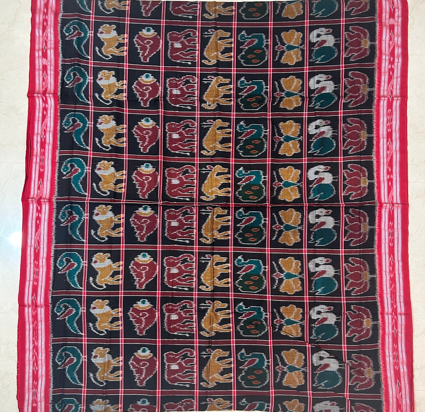 Odisha Handloom New Maniabandha Casual Cotton bandha Saree | Nabakothi