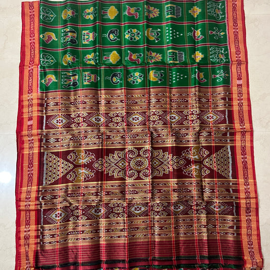 Buy Odisha handloom pure Khandua Nabakothi silk saree for women from Nuapatna weavers