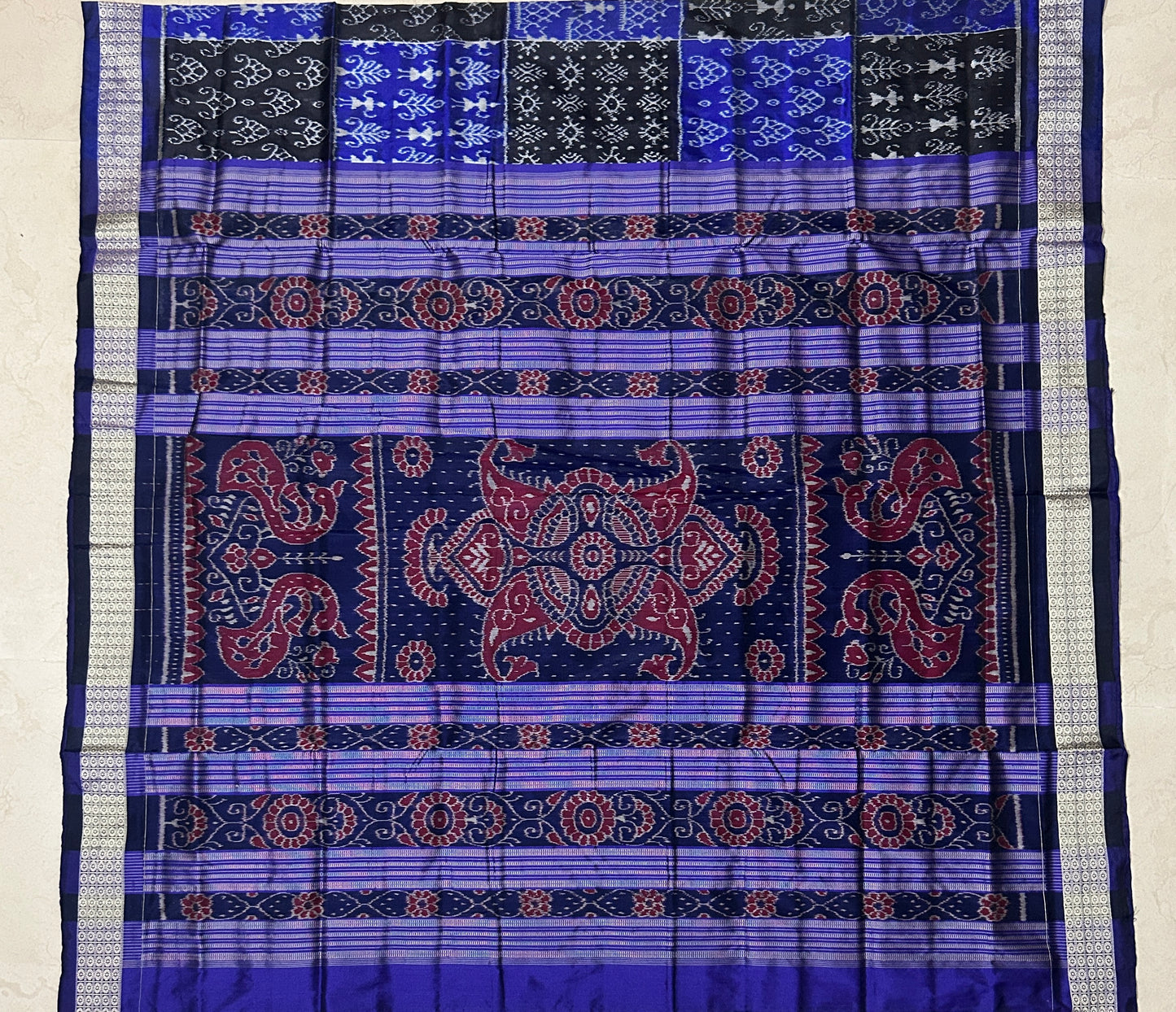 Original Sambalpuri bandha Saree : Odisha handloom Silk Saree for Casual College Wear