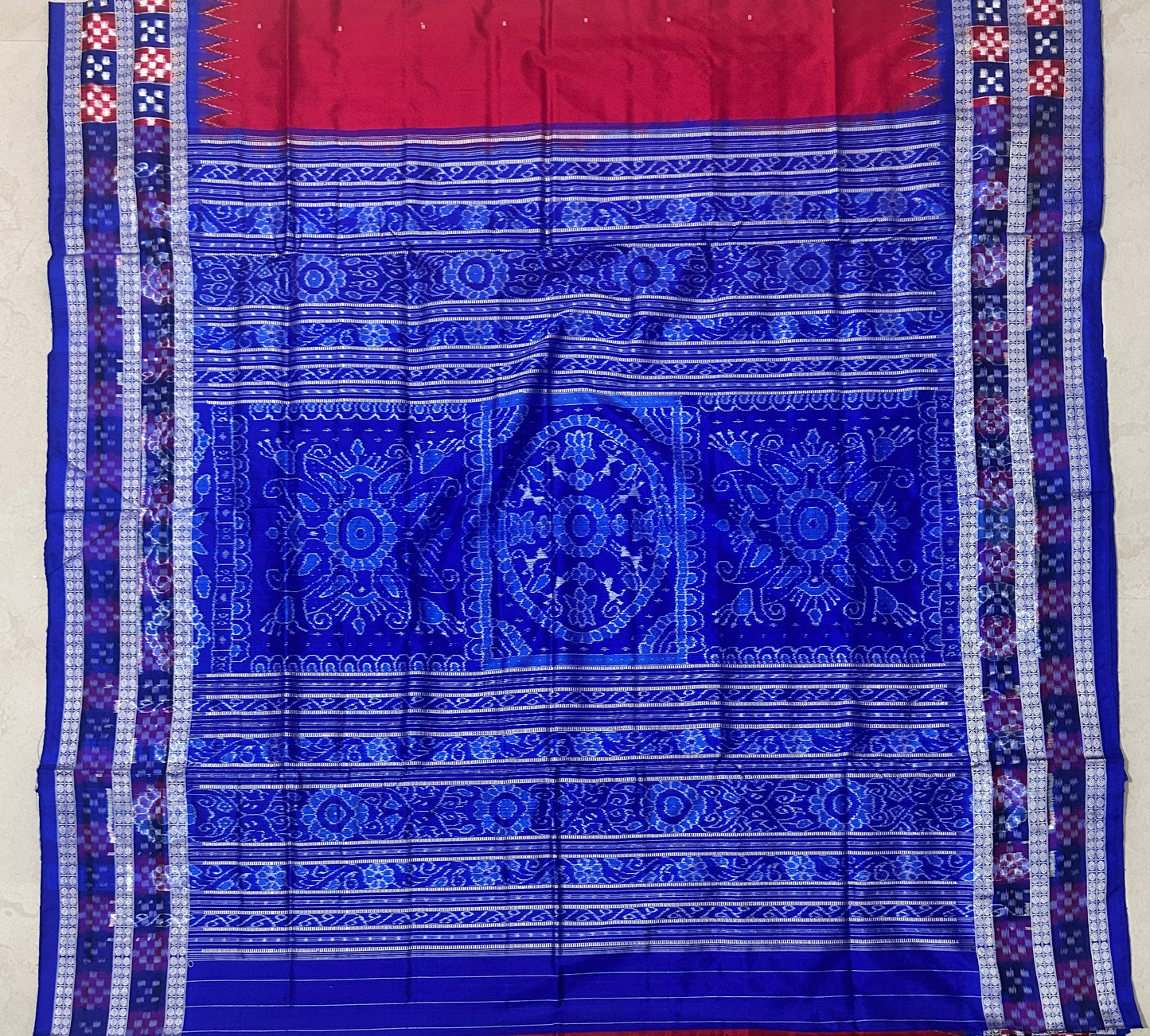 Buy authentic sambalpuri pasapalli ikat silk saree from sonepur with Silkmark | Odisha handloom