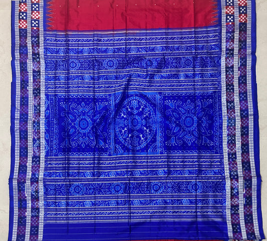 Buy authentic sambalpuri pasapalli ikat silk saree from sonepur with Silkmark | Odisha handloom