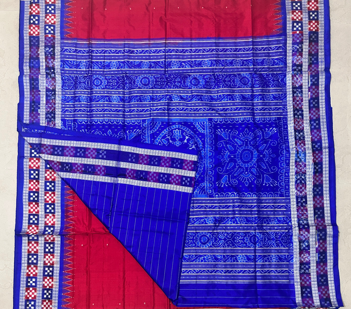 Buy authentic sambalpuri pasapalli ikat silk saree from sonepur with Silkmark | Odisha handloom