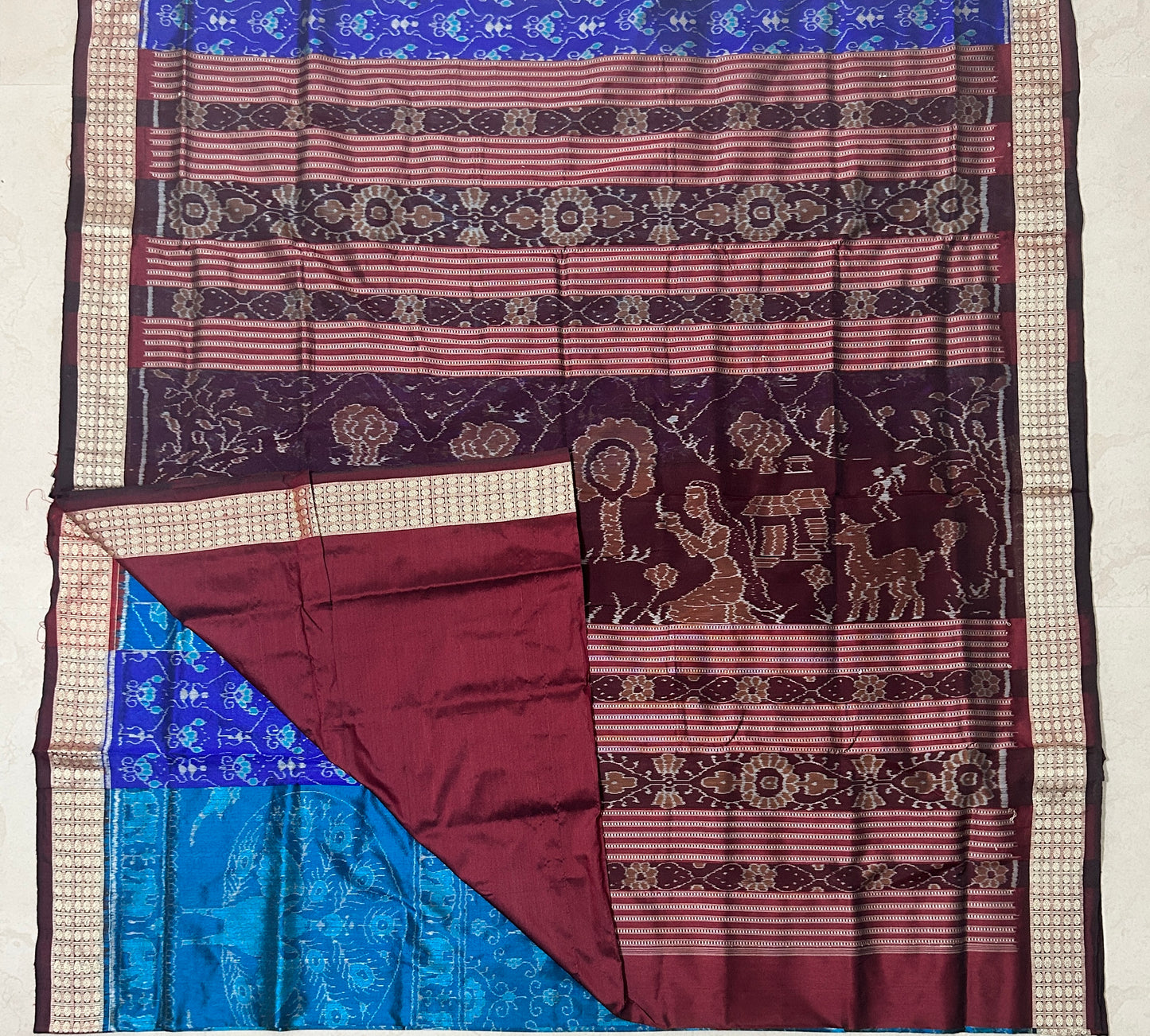 Odisha Handloom Sambalpuri Silk New Pattern handwoven Saree for Marriage Parties
