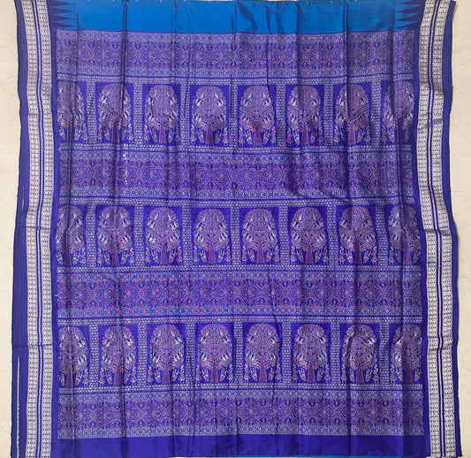 Odisha Handloom Sambalpuri Bomkai Silk Saree with Blouse Piece For Wedding