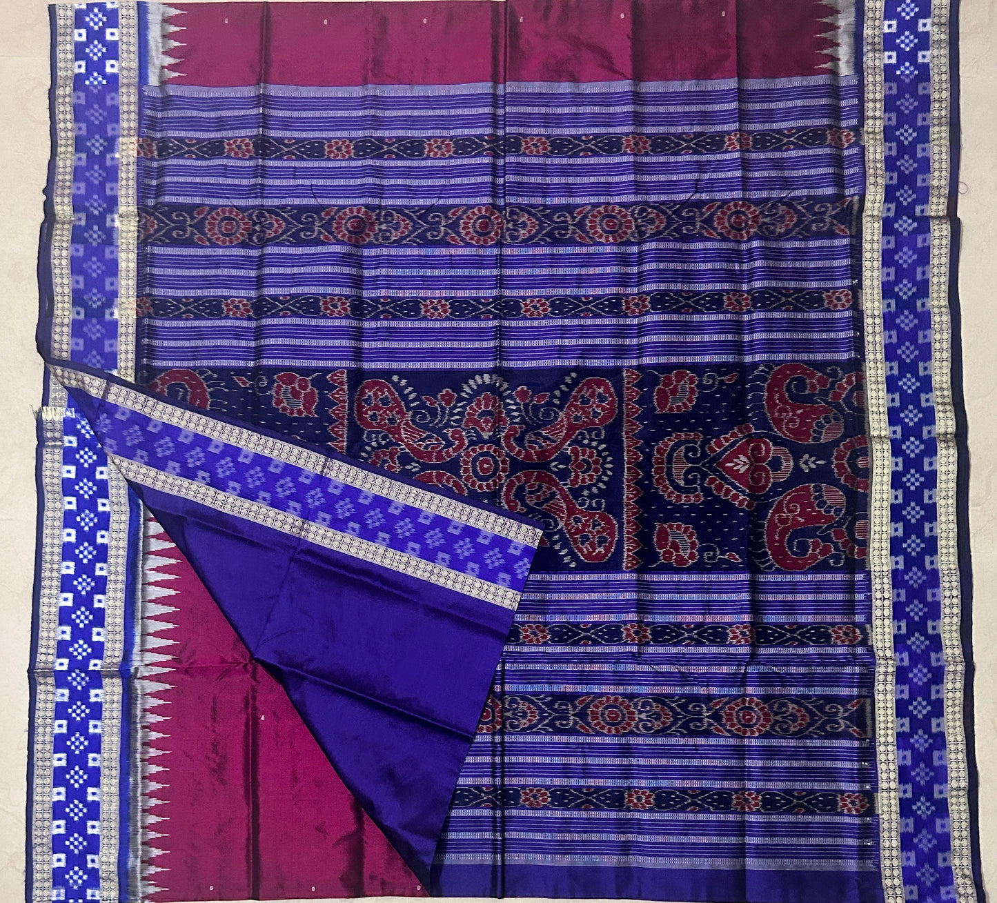Odisha Handloom Pure Silk Sambalpuri Ethnic Saree for Wedding Wear