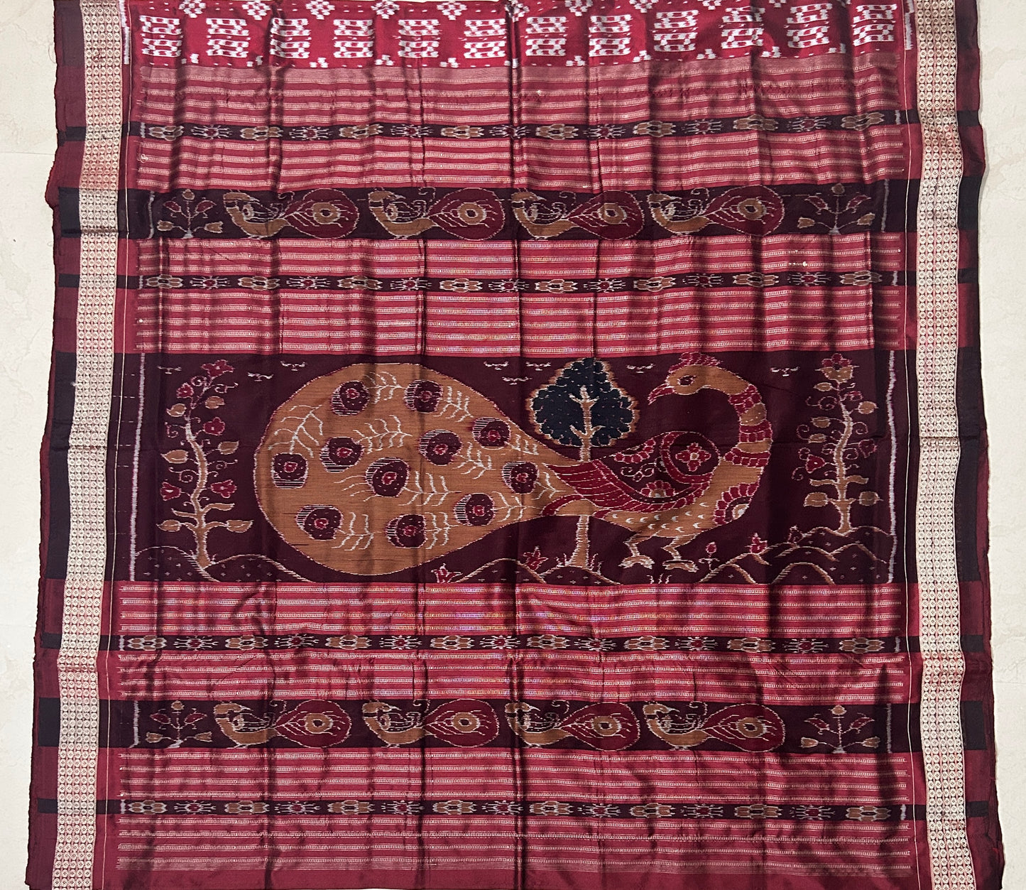 Buy Odisha Sambalpuri Handloom Silk Pasapalli design Saree from Bargarh