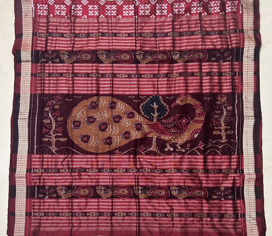 Buy Odisha Sambalpuri Handloom Silk Pasapalli design Saree from Bargarh
