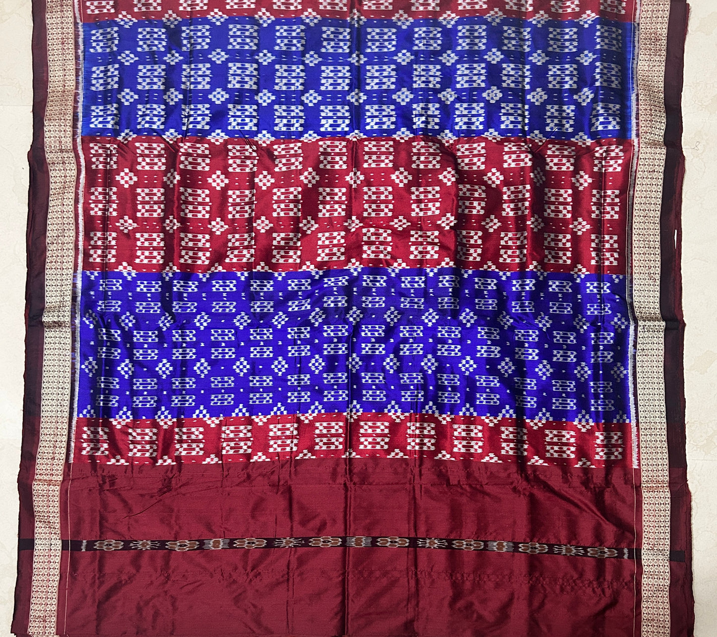 Buy Odisha Sambalpuri Handloom Silk Pasapalli design Saree from Bargarh