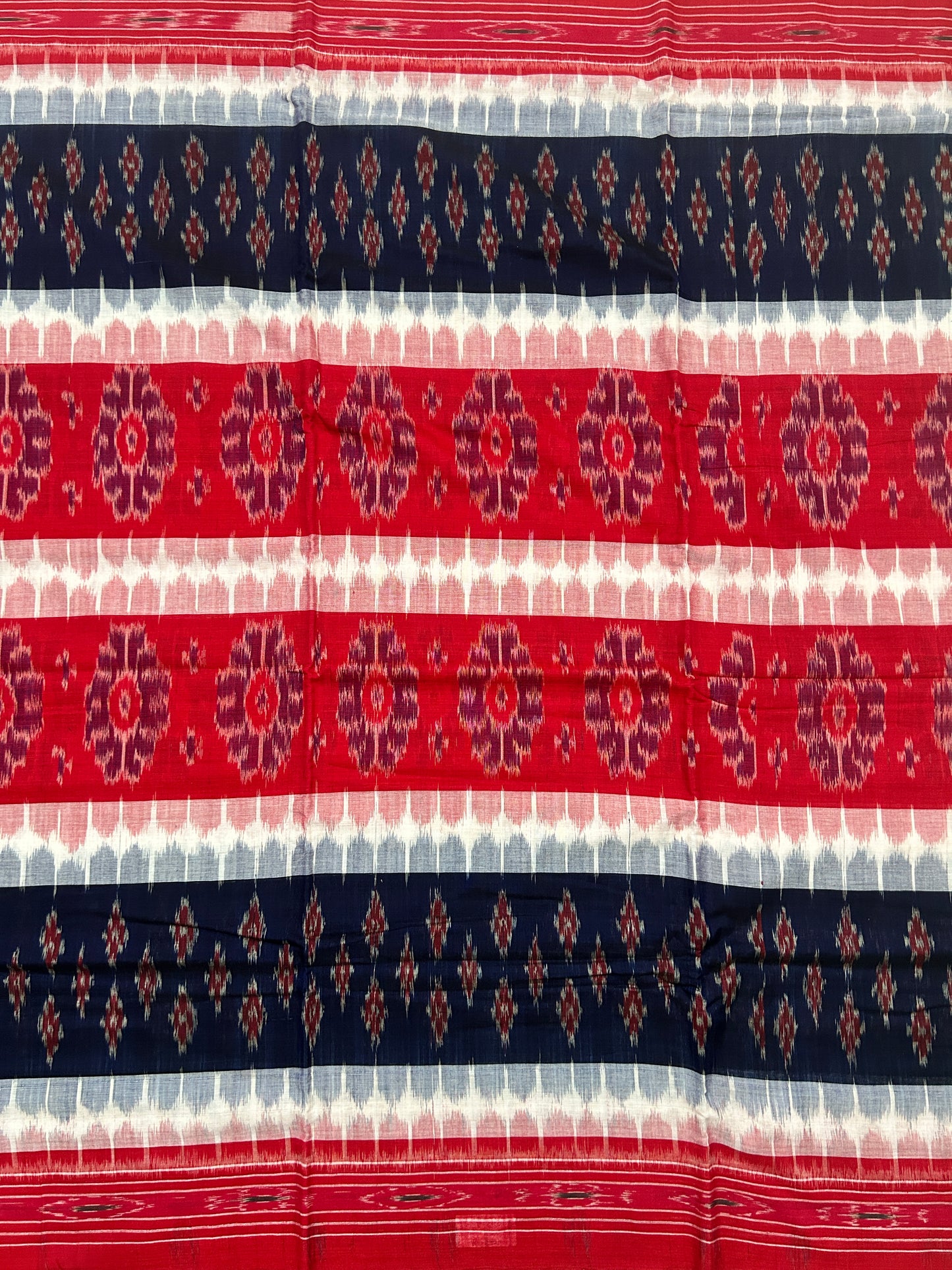Odisha handloom nuapatna bandha multi color Pure organic cotton saree