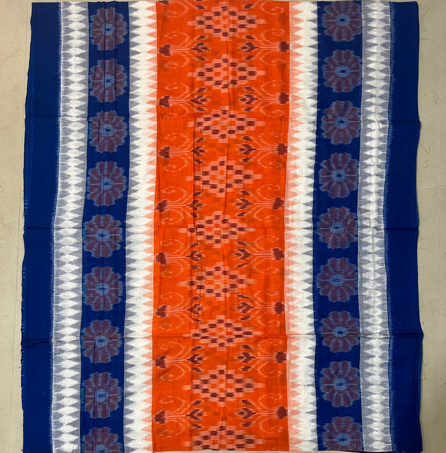 Odisha Handloom Nuapatna multi color ikkat cotton saree for office