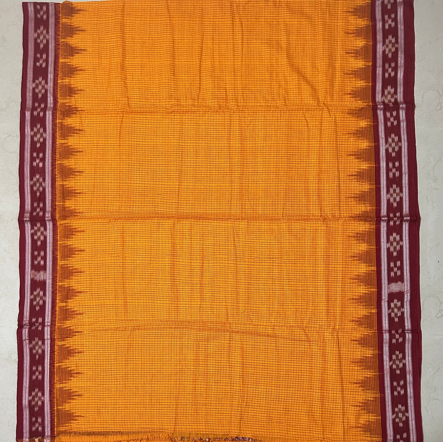 Nuapatna Odisha Handloom Yellow Colour Pure Cotton Saree for Teacher and Doctors