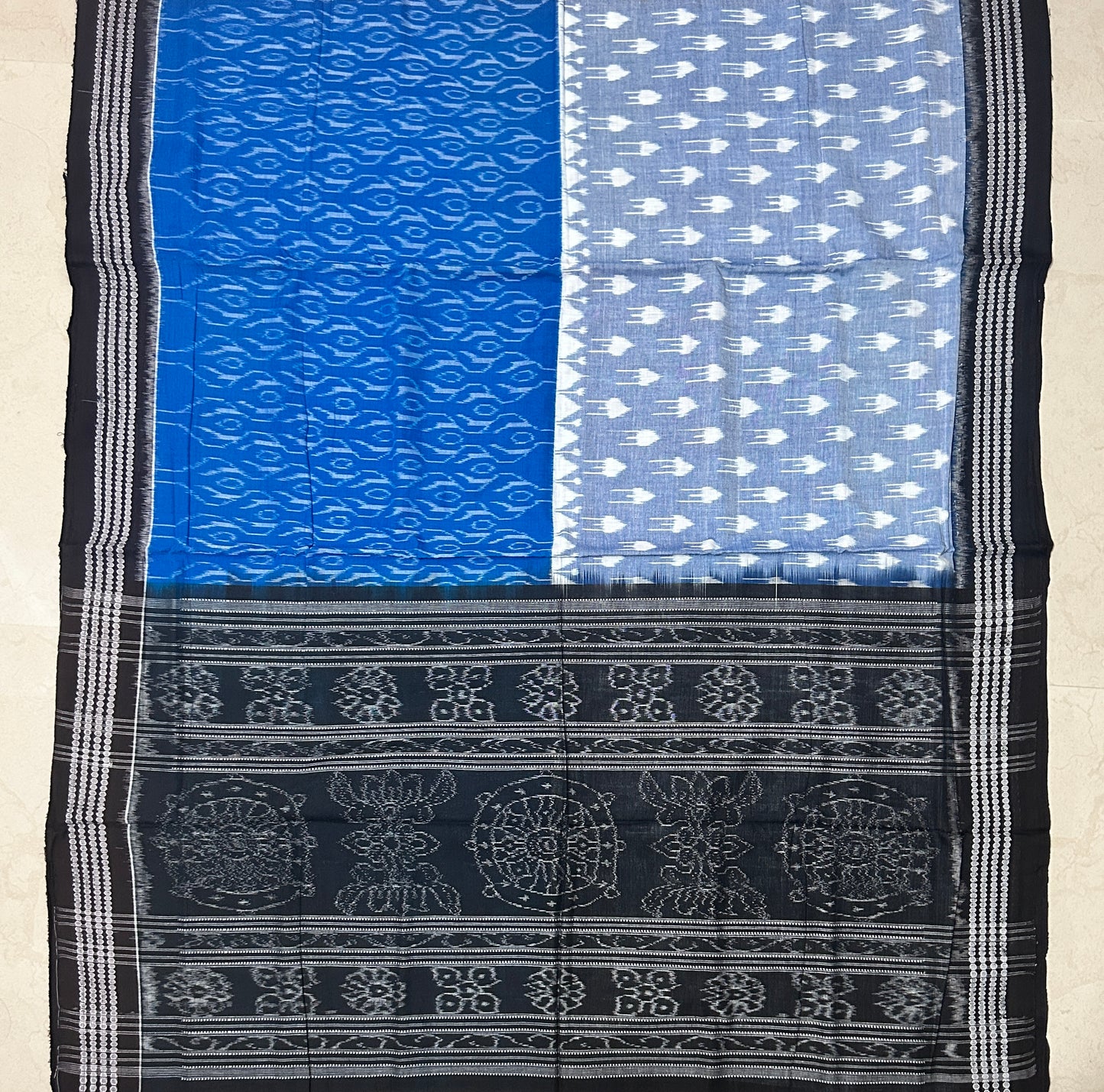 Odisha handloom Sambalpuri Bomkai design Barpali weaving cotton saree