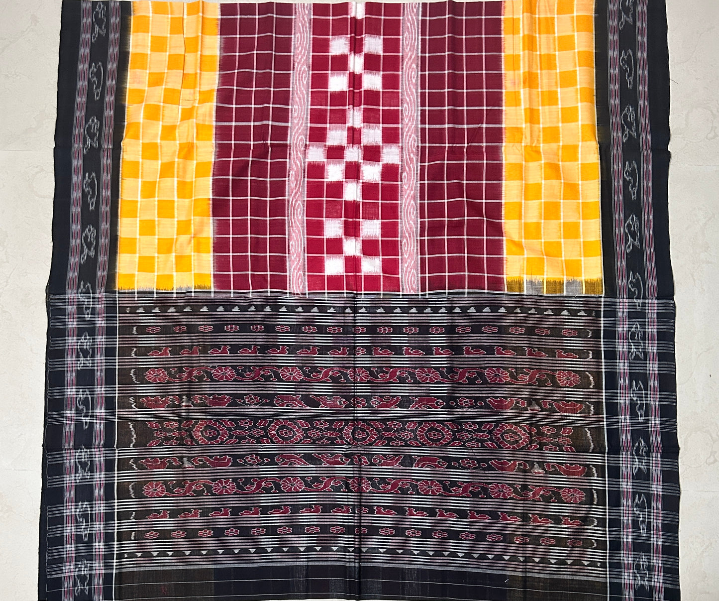 Odisha Handloom handwoven traditional ethnic sambalpuri pasapalli heritage design cotton saree