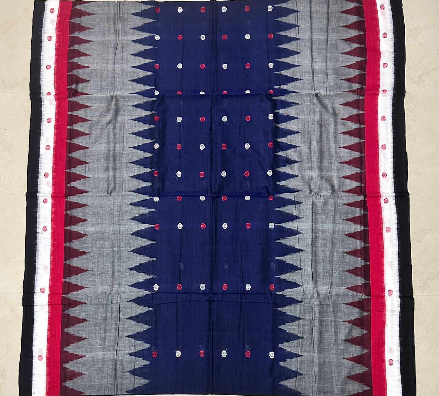 Pure Cotton handloom Odisha Sambalpuri Saree with traditional design and patterns