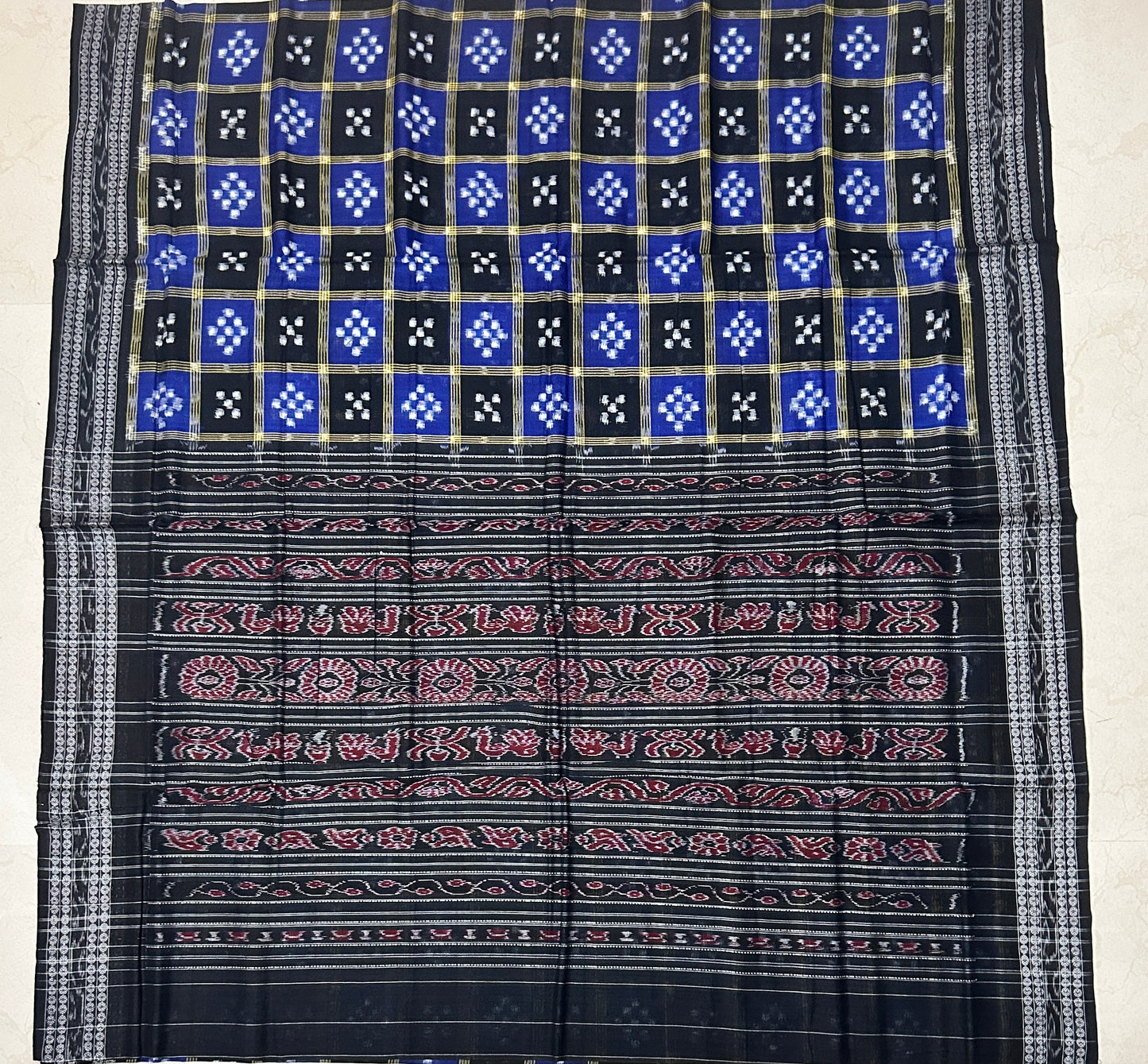 Odisha Handloom Sambalpuri Pasapalli design Pure Cotton Saree