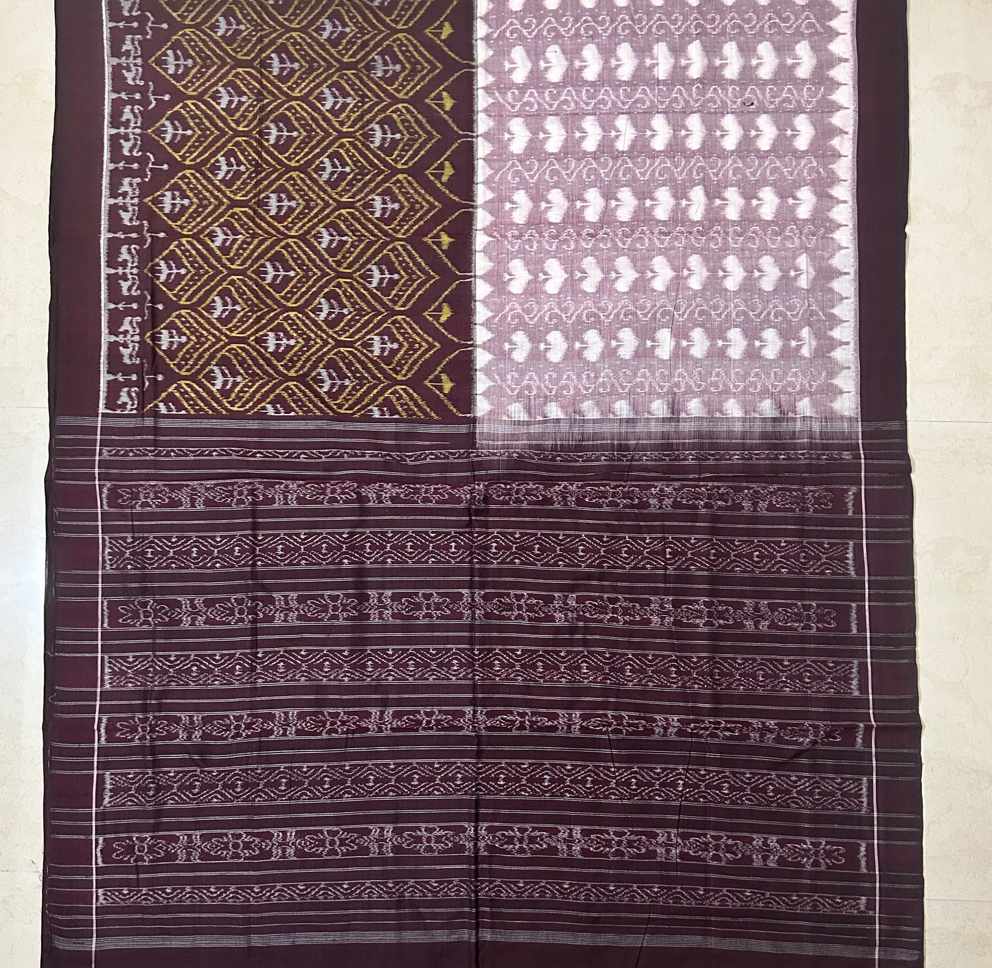 Odisha Handloom Sambalpuri sonepuri design bandha motif cotton saree