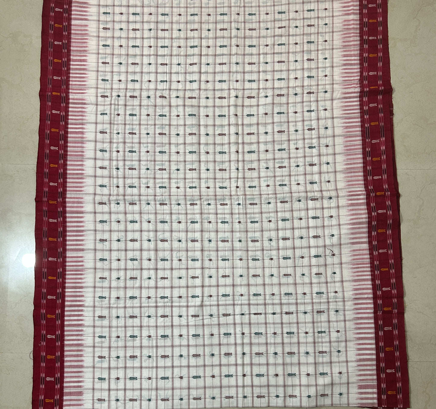 Odisha Handloom Nuapatna Pure Cotton Bandha Ikkat design Saree