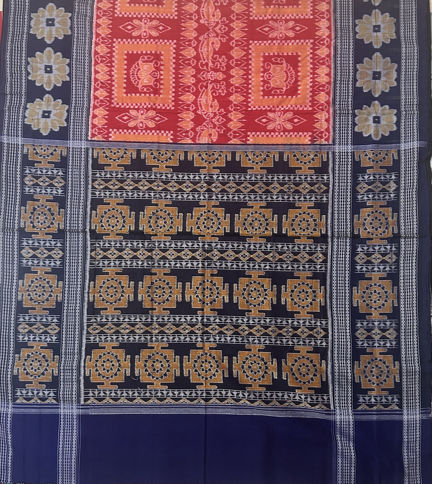 New Style Bargarh Handloom Work Odisha Handmade Bandha Sambalpuri Cotton Saree