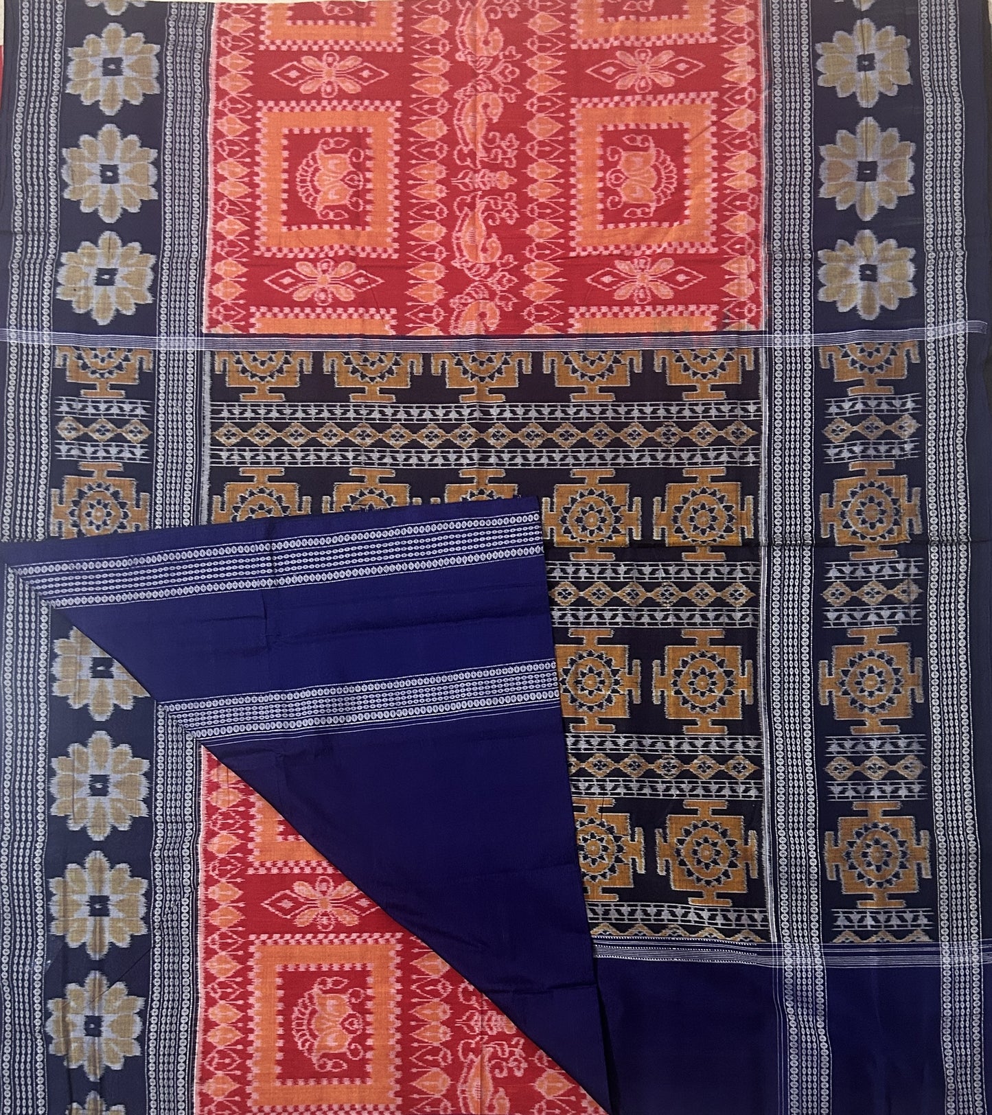 New Style Bargarh Handloom Work Odisha Handmade Bandha Sambalpuri Cotton Saree