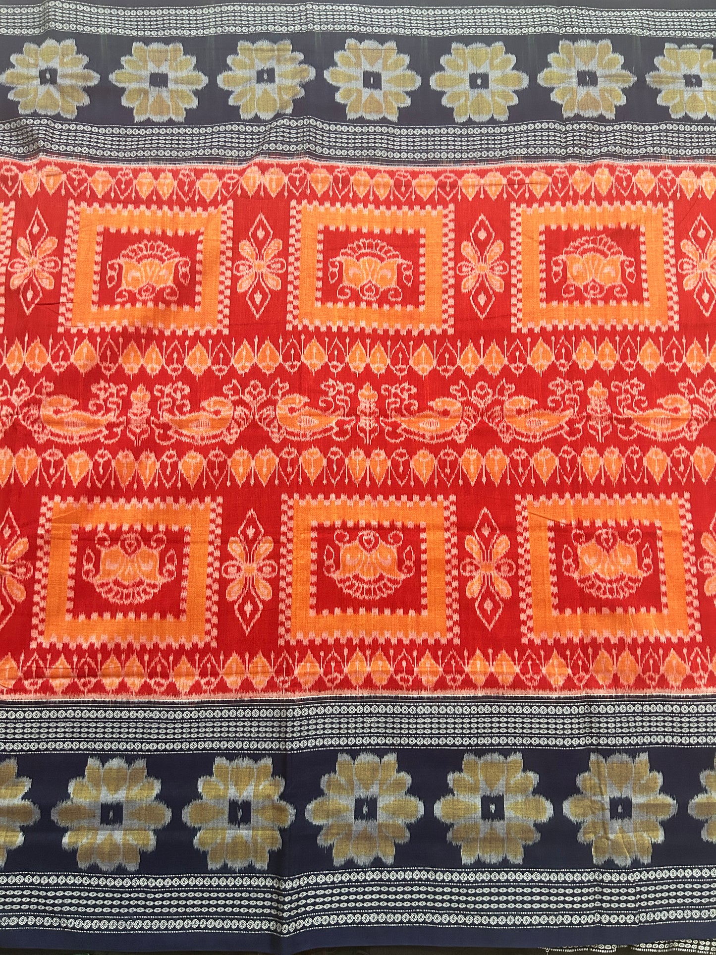 New Style Bargarh Handloom Work Odisha Handmade Bandha Sambalpuri Cotton Saree
