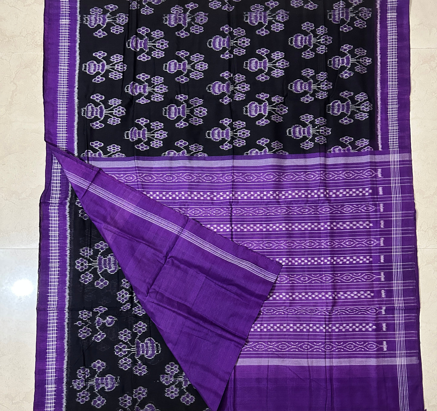 Odisha handloom bomkai cotton saree with best thread for Gift Mother