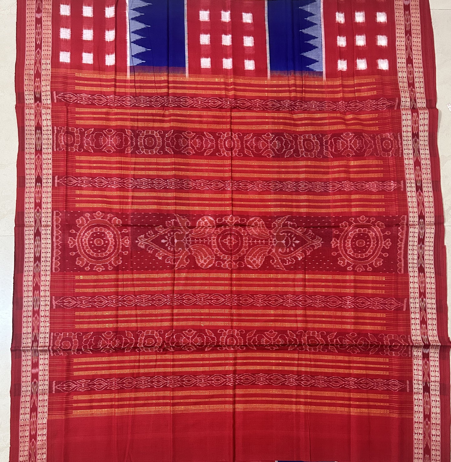 Odisha Handloom Pure Cotton Big Pasapalli Sambalpuri Saree