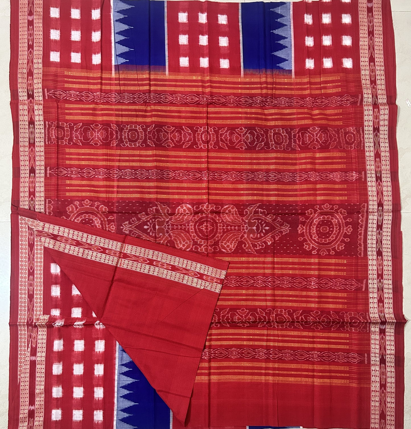Odisha Handloom Pure Cotton Big Pasapalli Sambalpuri Saree
