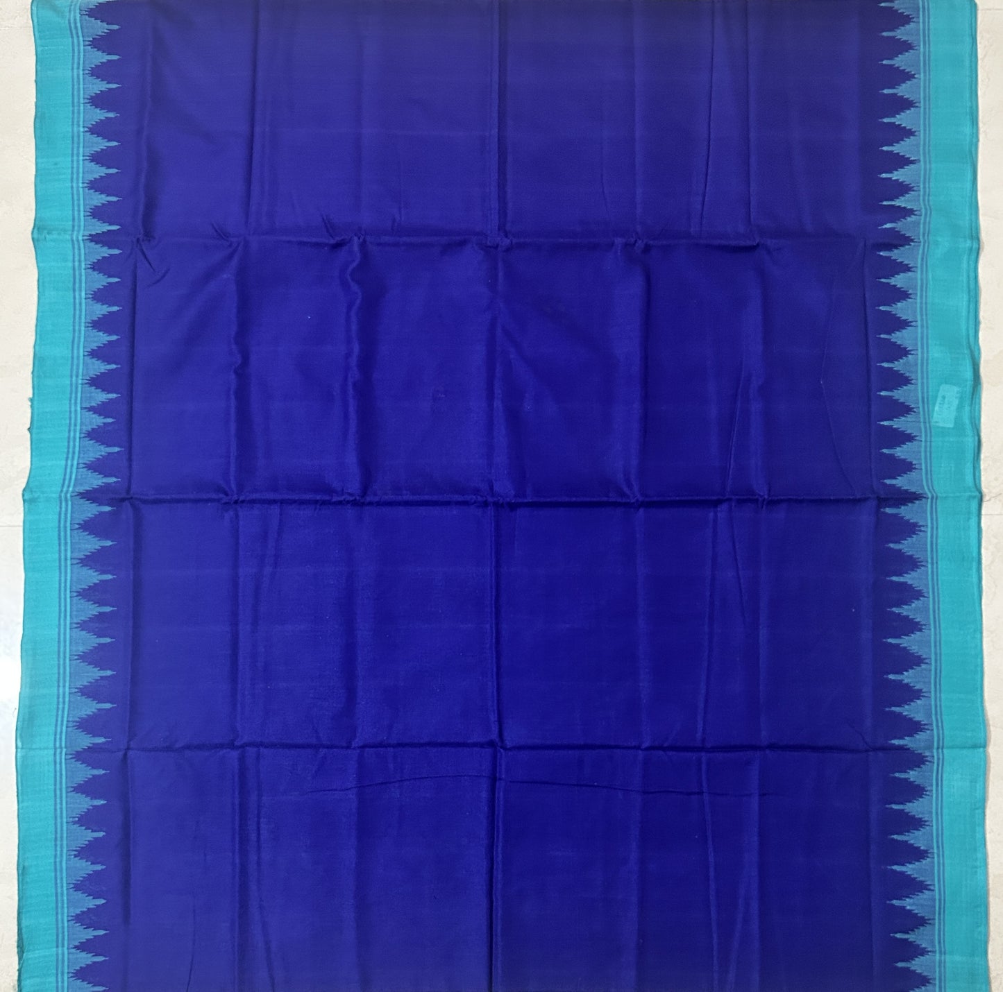 Buy Indian Pure Handloom Sambalpuri Plain Body odisha Ikat temple border cotton Saree