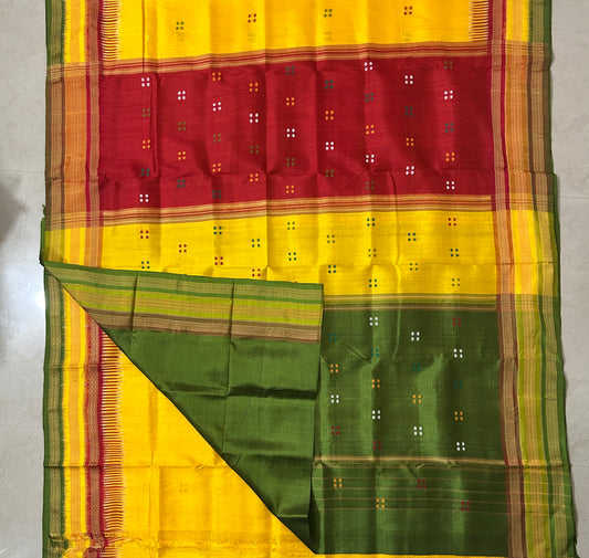 Odisha Handloom sanapatna nuapatna ikat silk pure khandua kathifera saree for wedding