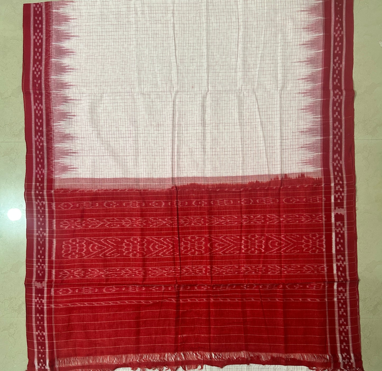 Odisha Handloom Nuapatna Pure cotton bandha jharana saree