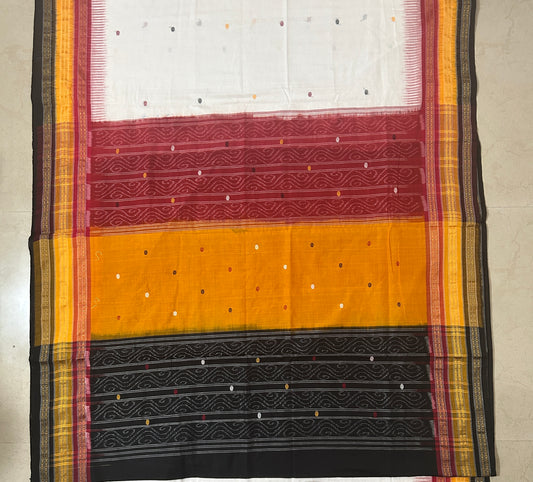 Odisha Handloom Pure cotton Nuapatna Kathifera design Ikat Cotton Saree
