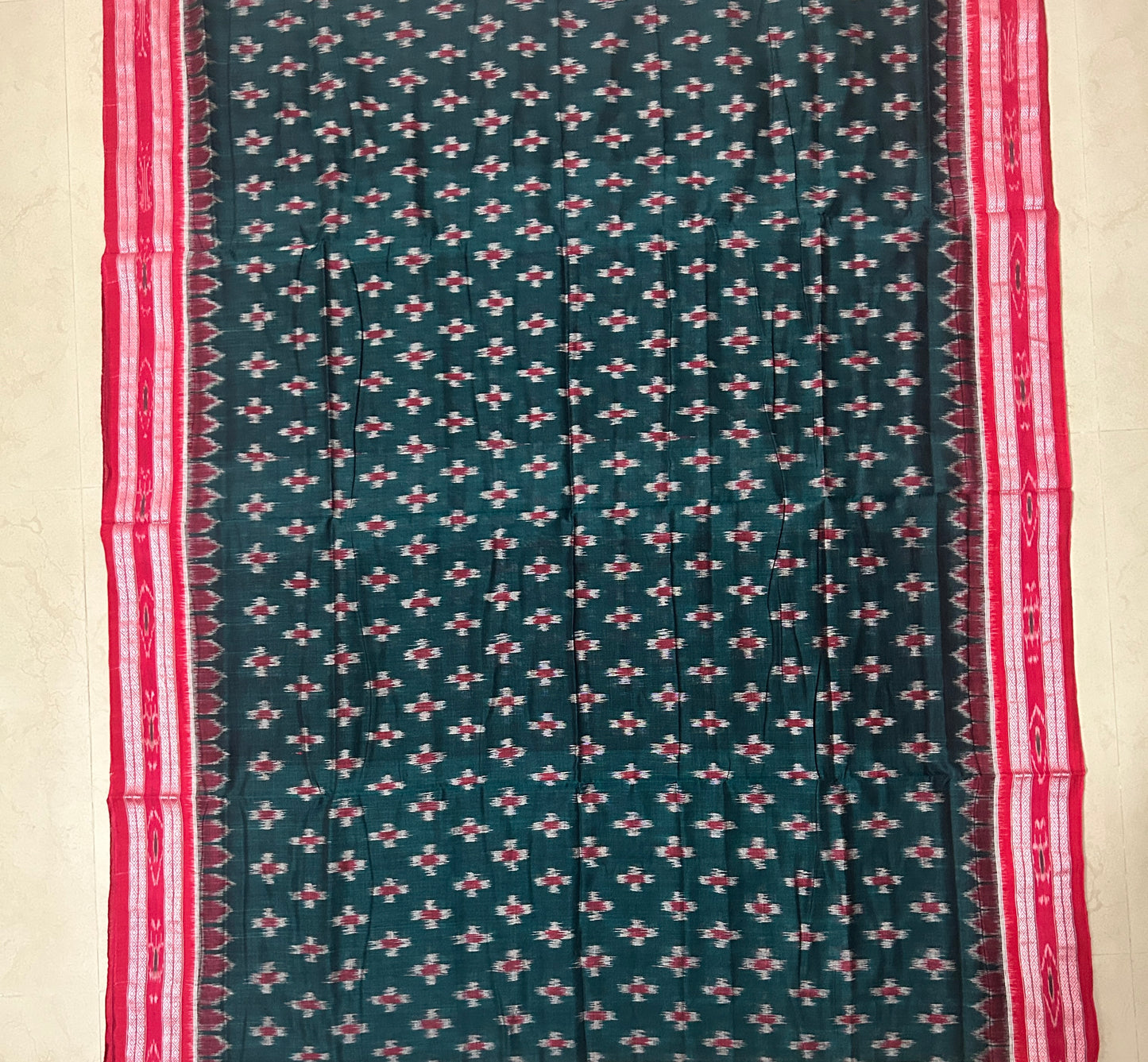 Odisha Handloom Pure Cotton Buti Plain Casual Cotton Saree from Nuapatna