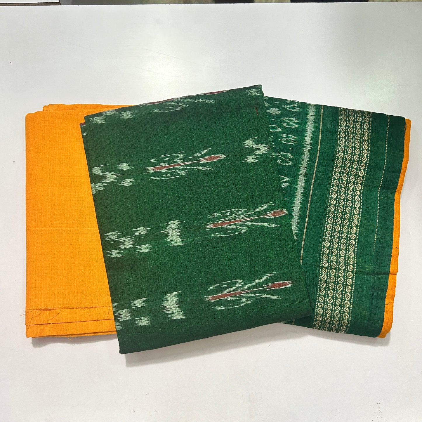 Odisha Handloom Sambalpuri Design Pure Ikat cotton unstitched dress set materials
